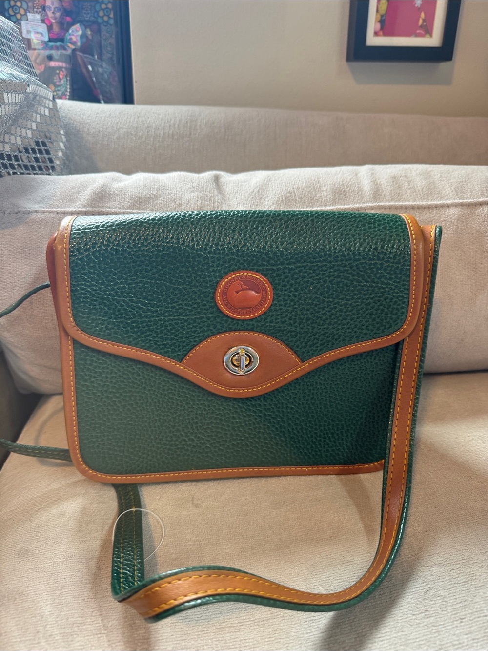 Dooney & Bourke Pebble Collection Emerald Green Leather - Messenger Business Bag